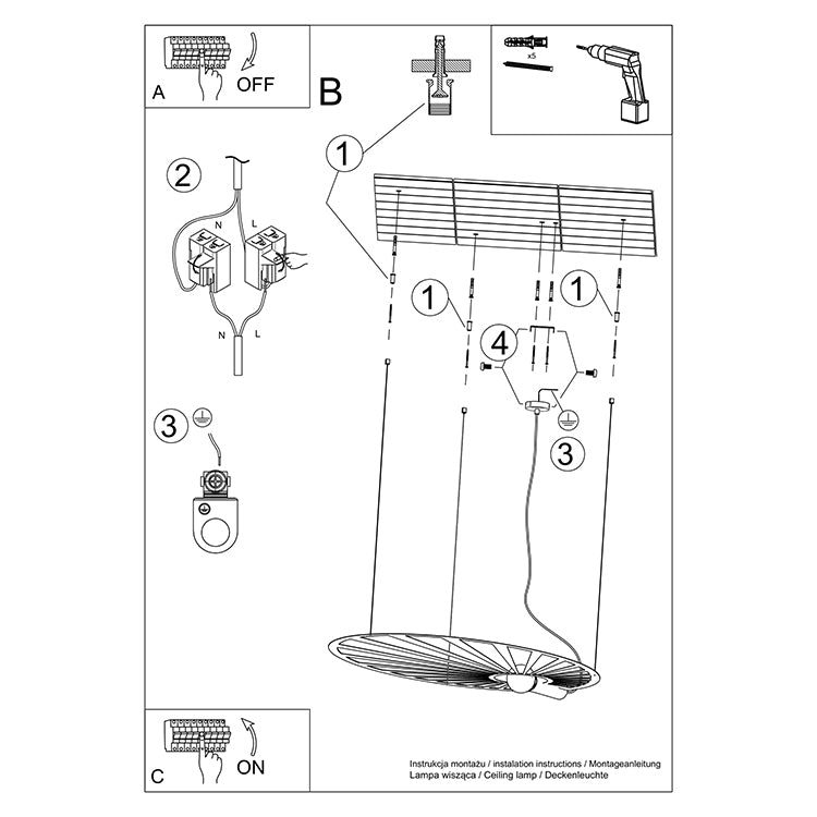 hanglamp-lehdet-zwart