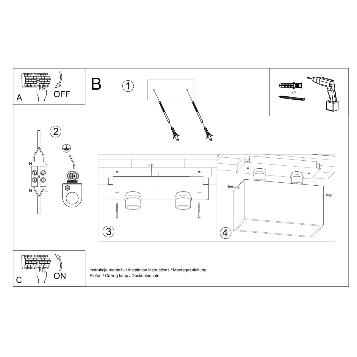 plafondlamp-quad-zwart