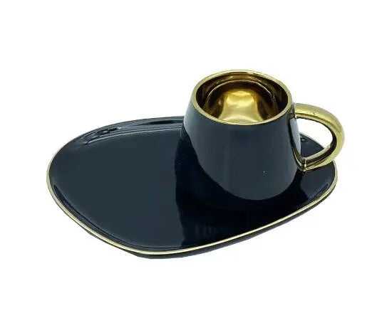 12-delige Koffieservies serie Sadia zwart  Pochon