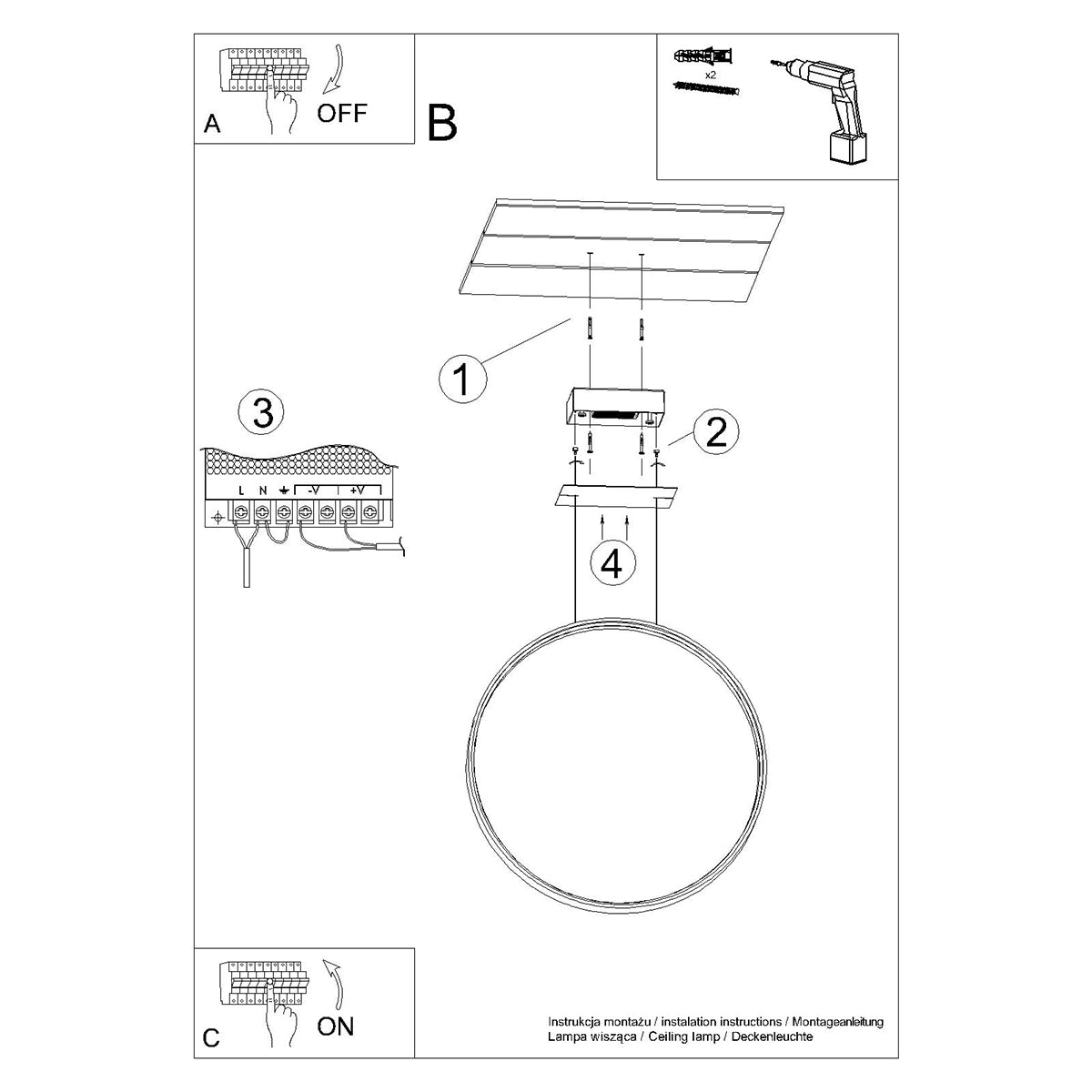 hanglamp-rio-110-zwart-3000k