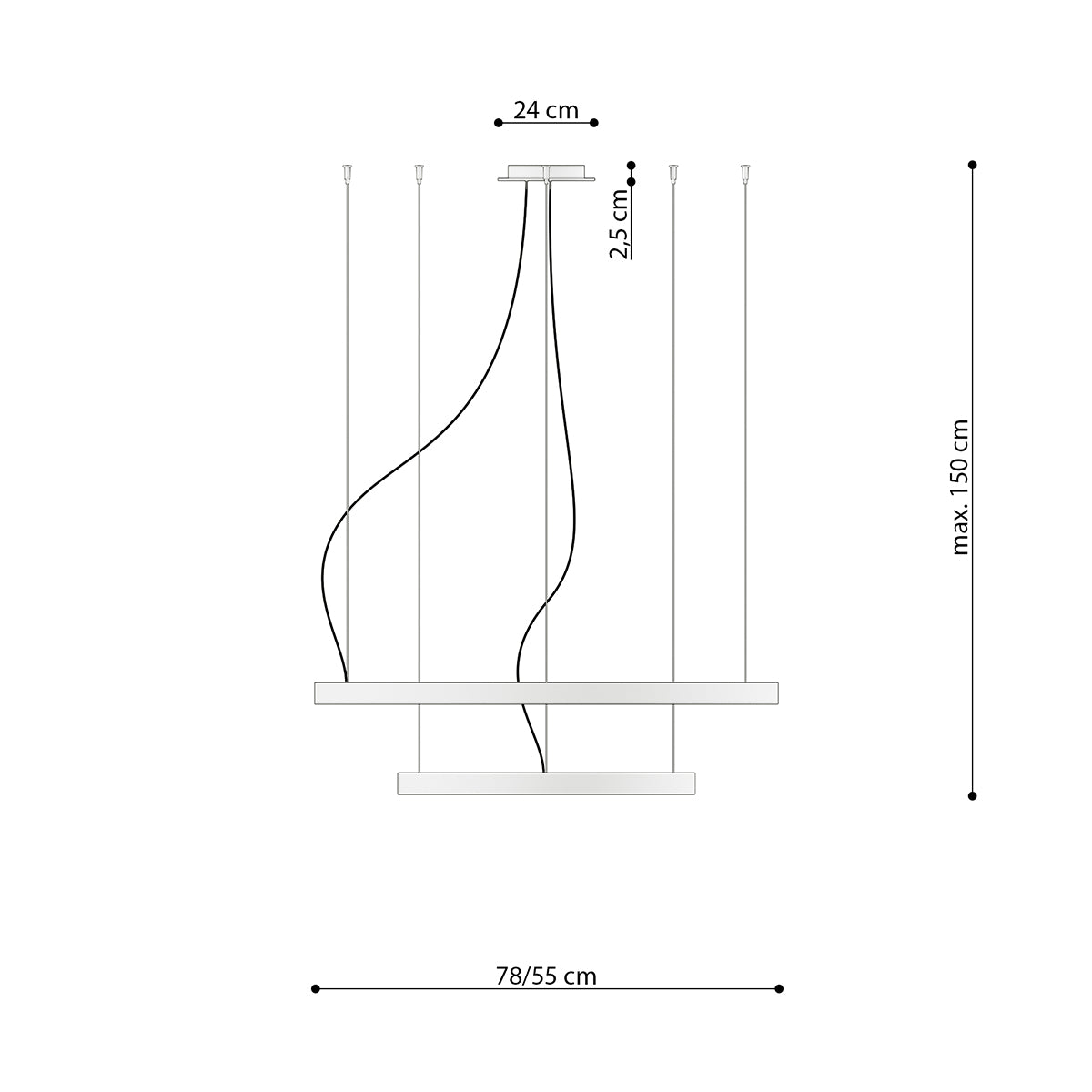 kroonluchter-rio-2-55-78-zwart-led-4000k