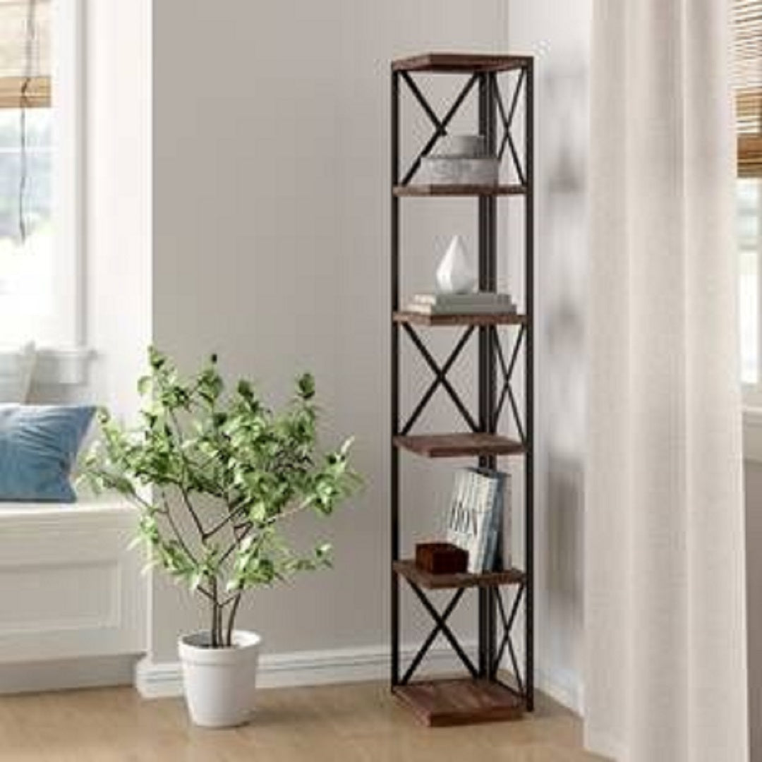 Decoratieve Hoek Met Kruis Detail Boekenplank - Accessoire Plank - Multifunctionele Plank  Pochon