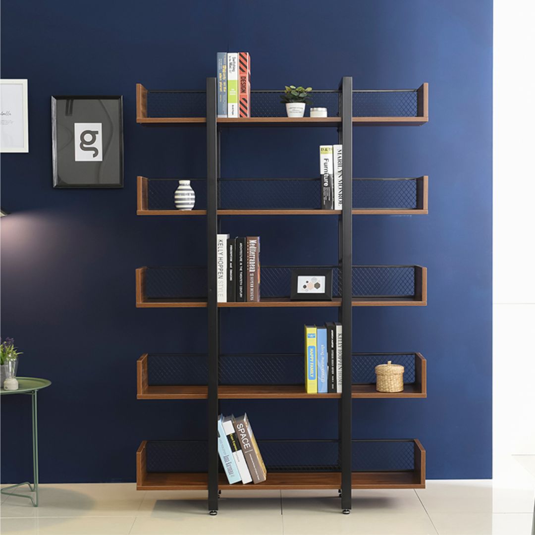 Industriële Ontwerp 5-Laags Plank Met Draad Detail - Boekenplank - Accessoire Plank - Bloemenstandaard - Multifunctionele Plank  Pochon