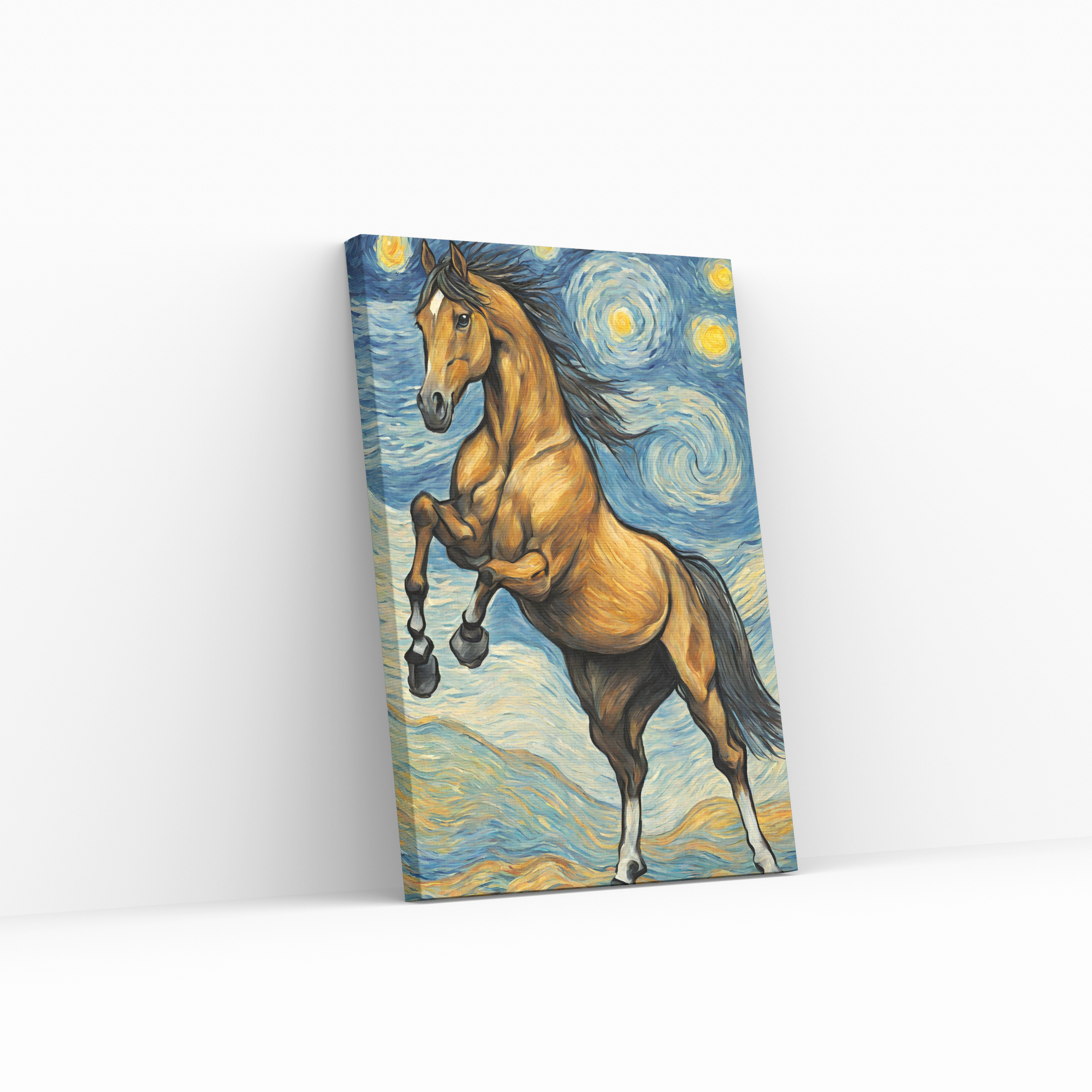 Paard van Gogh Canvas Schilderij - Pochon