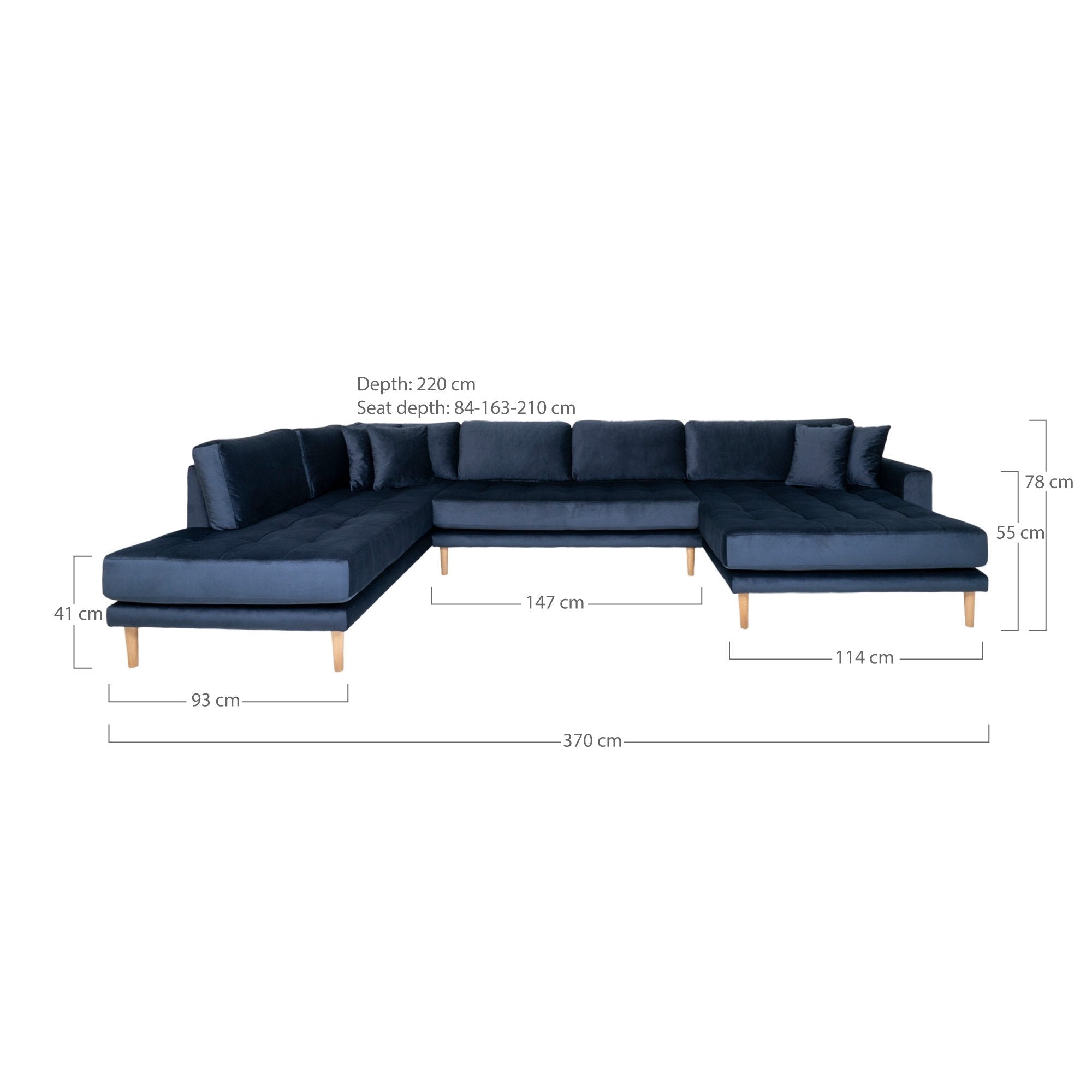 Lido U-Sofa Open Einde  Pochon