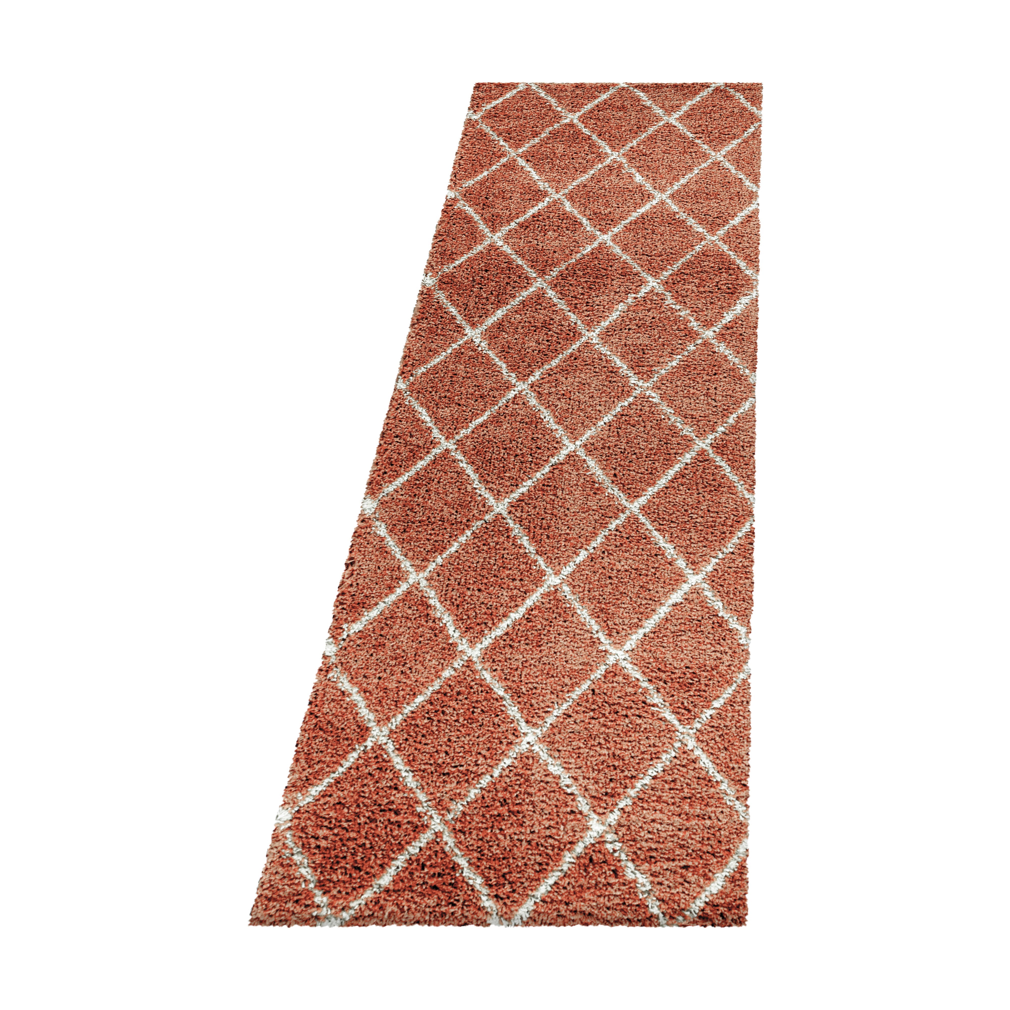 Tapijt Alvor - 80x250 - Geometrisch - Terracotta  Pochon