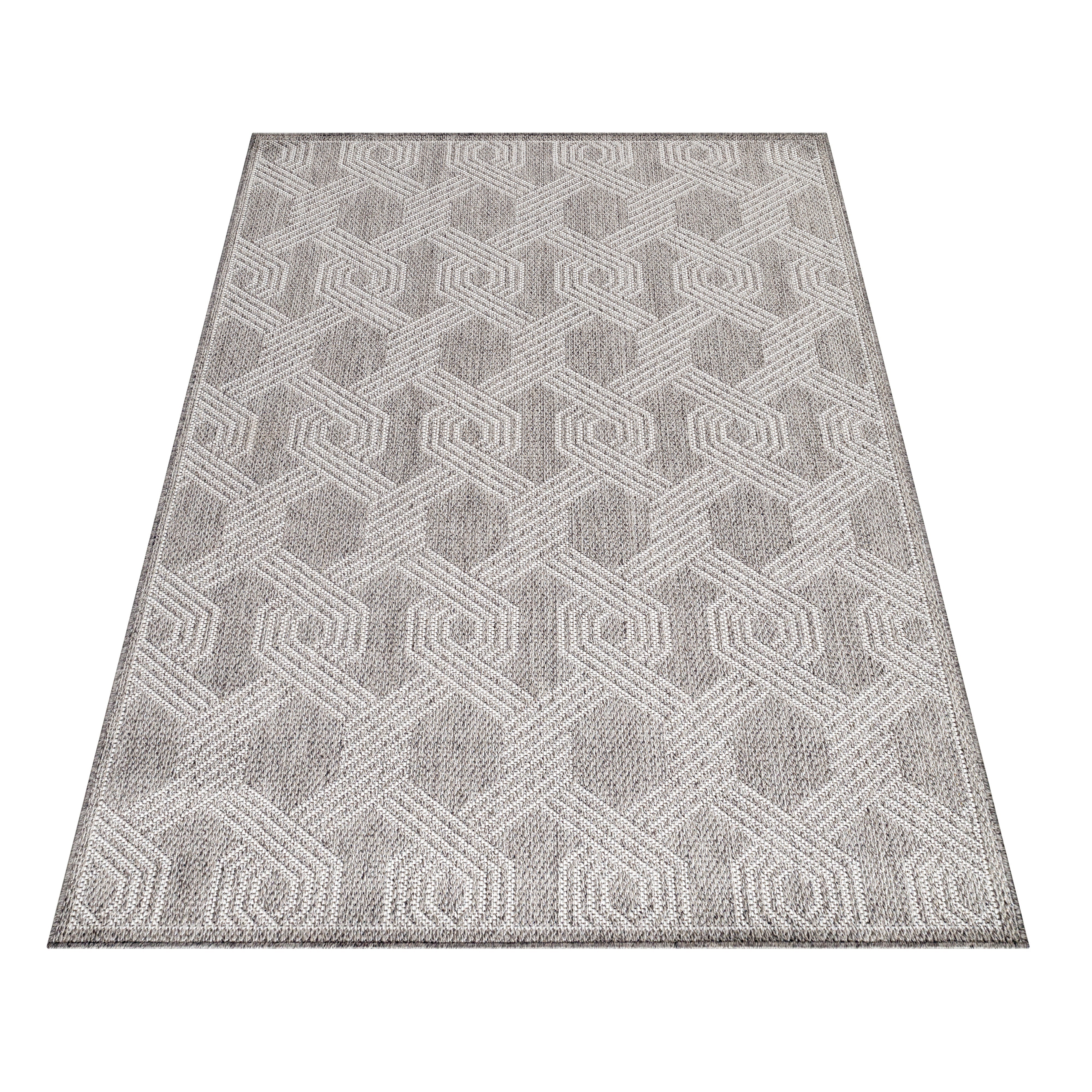 Tapijt Aruba - 160x230 - Geometrisch - Grijs  Pochon