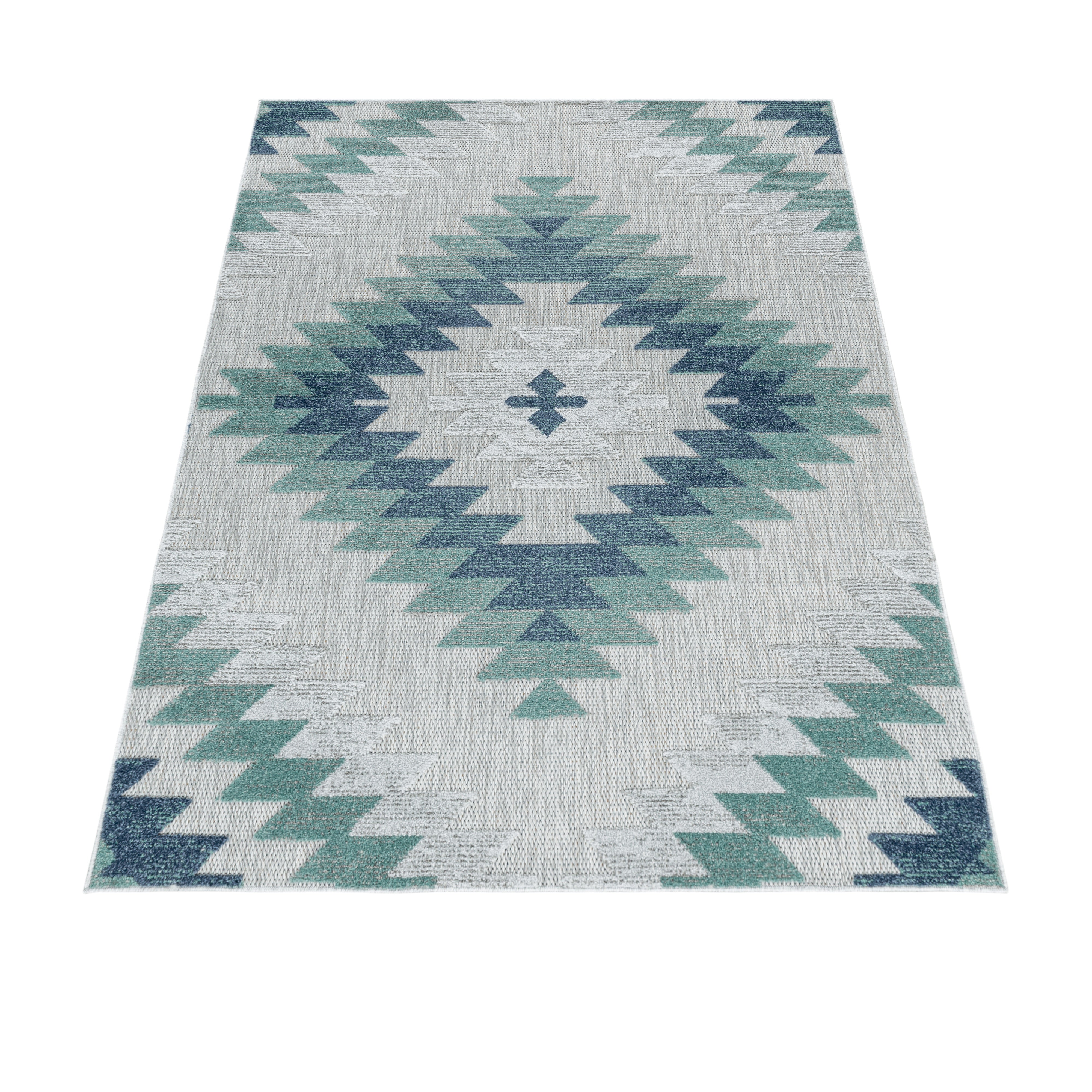 Tapijt Bahama - 200x290 - Geometrisch - Blauw  Pochon