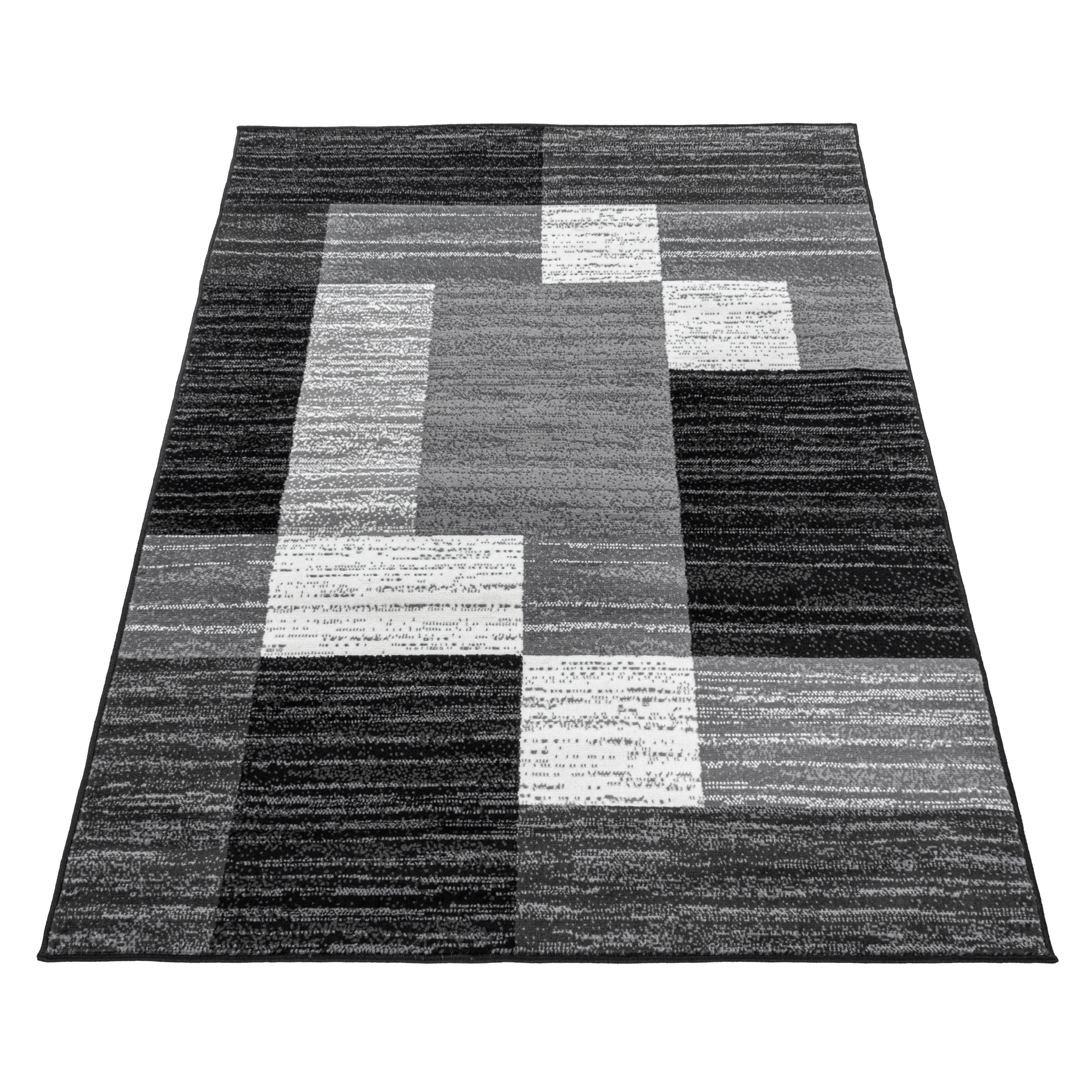 Tapijt Base - 60x100 - Geometrisch - Zwart  Pochon