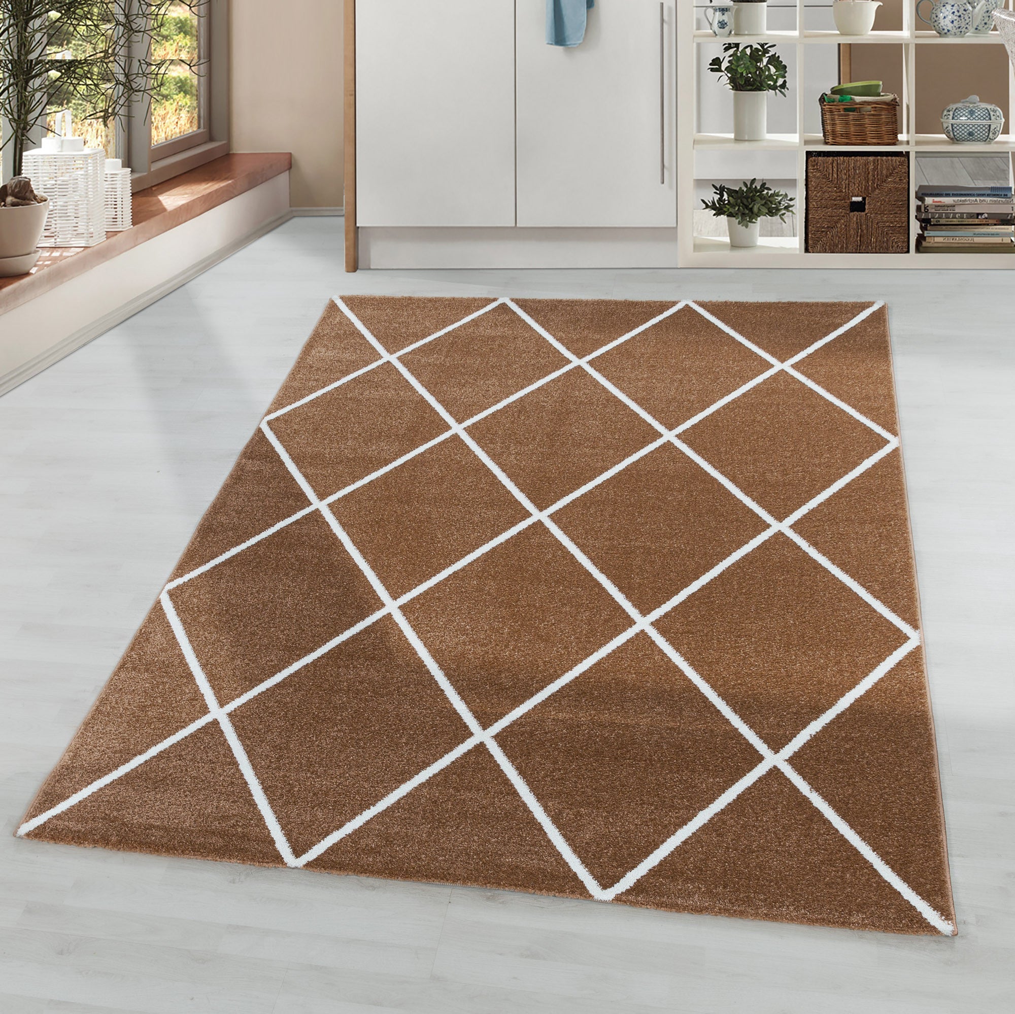 Tapijt Rio - 240x340 - Geometrisch - Koper  Pochon