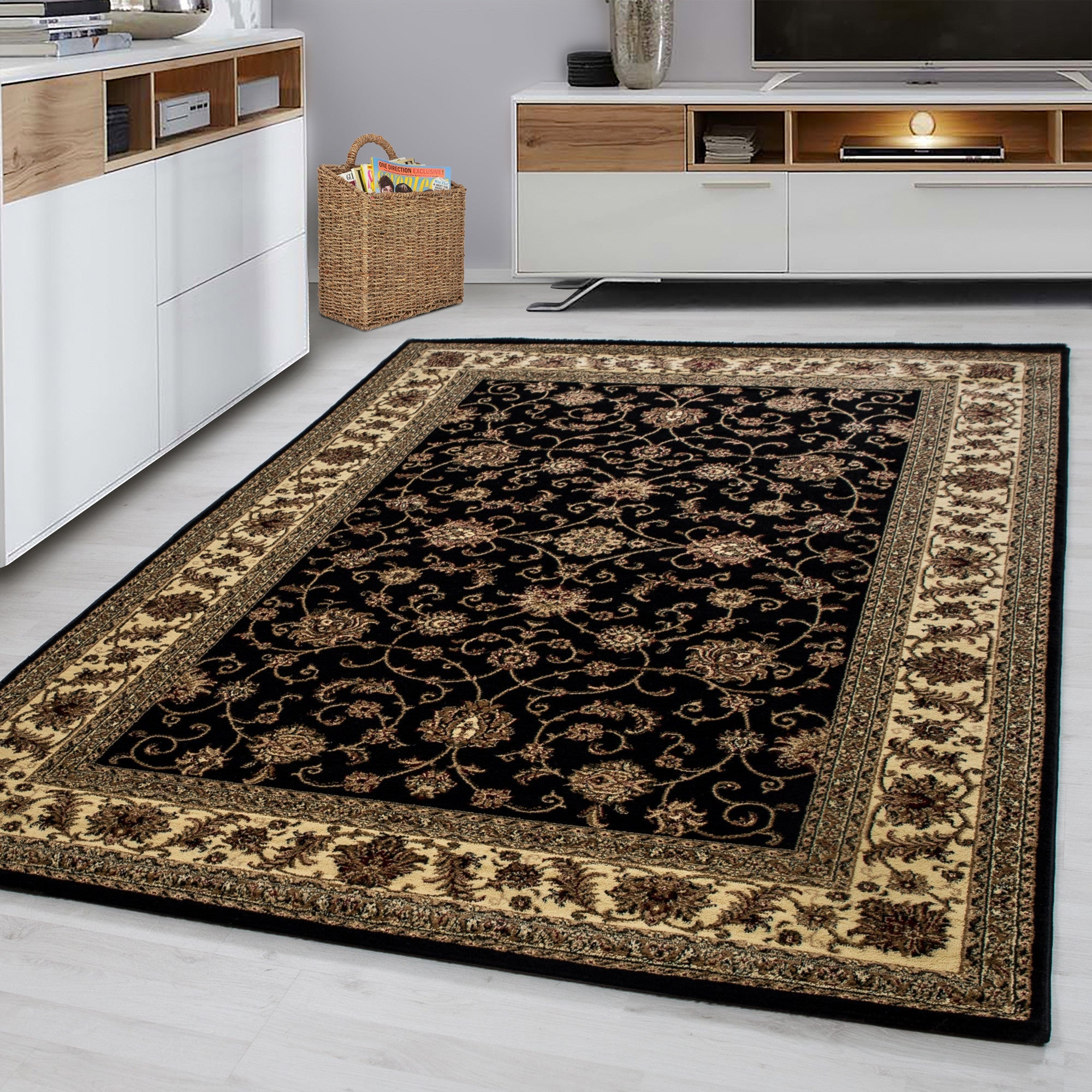 Tapijt Marrakesh - 200x290 - Oosters - Zwart  Pochon