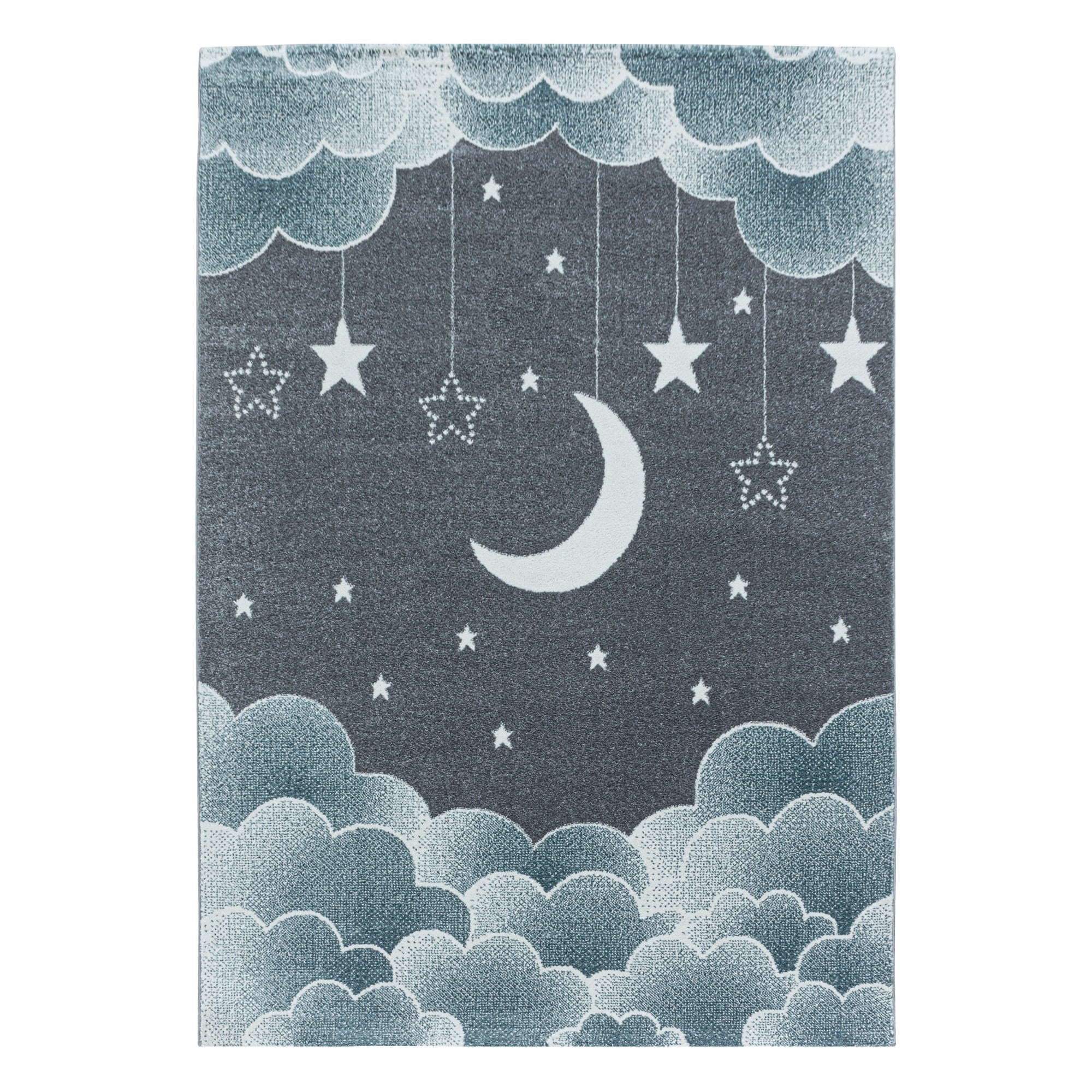 Tapijt Funny - 160x230 - Maan en Sterren - Blauw  Pochon