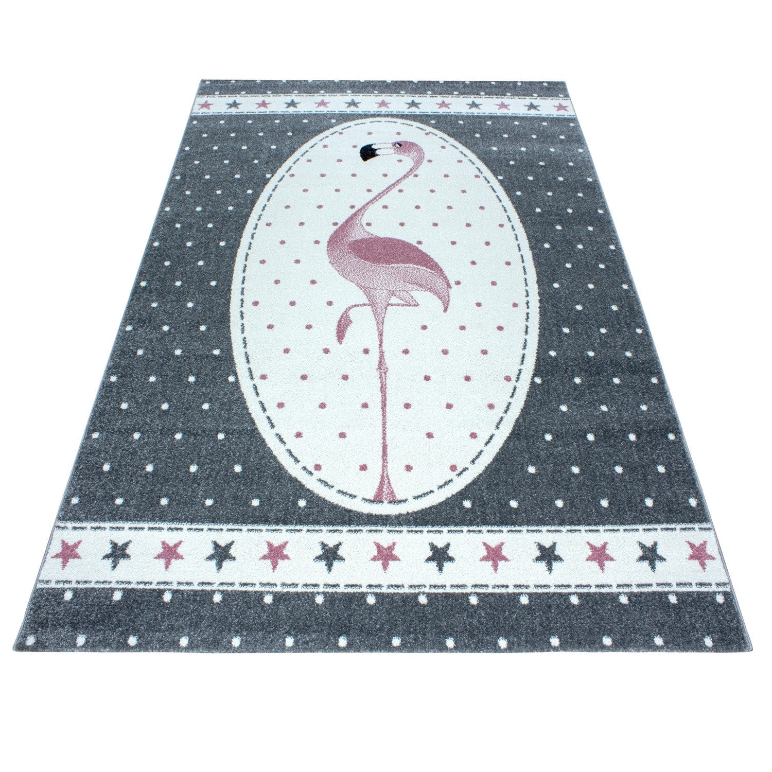 Tapijt Kids - 80x150 - Flamingo - Roze  Pochon