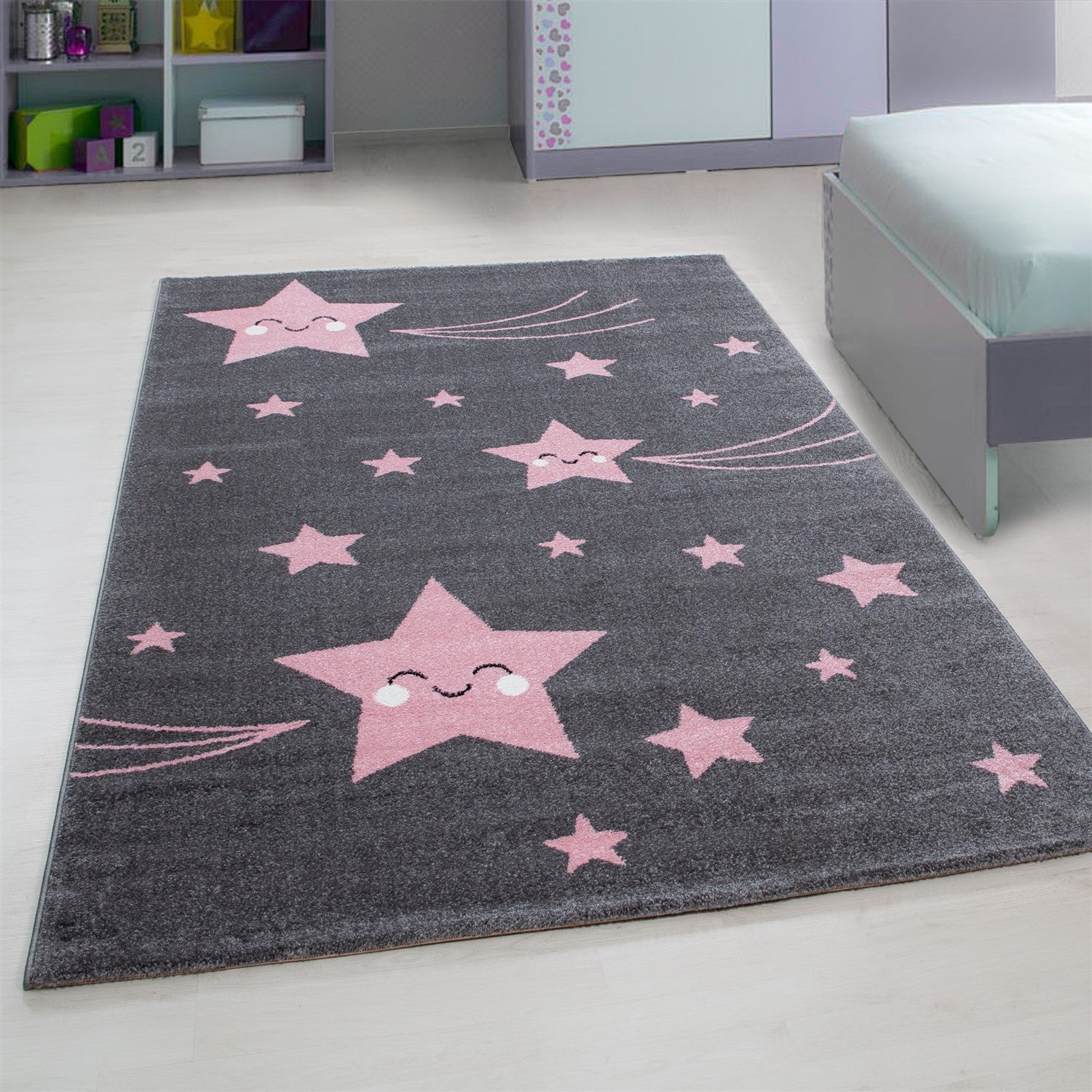 Tapijt Kids - 140x200 - Sterren - Roze  Pochon