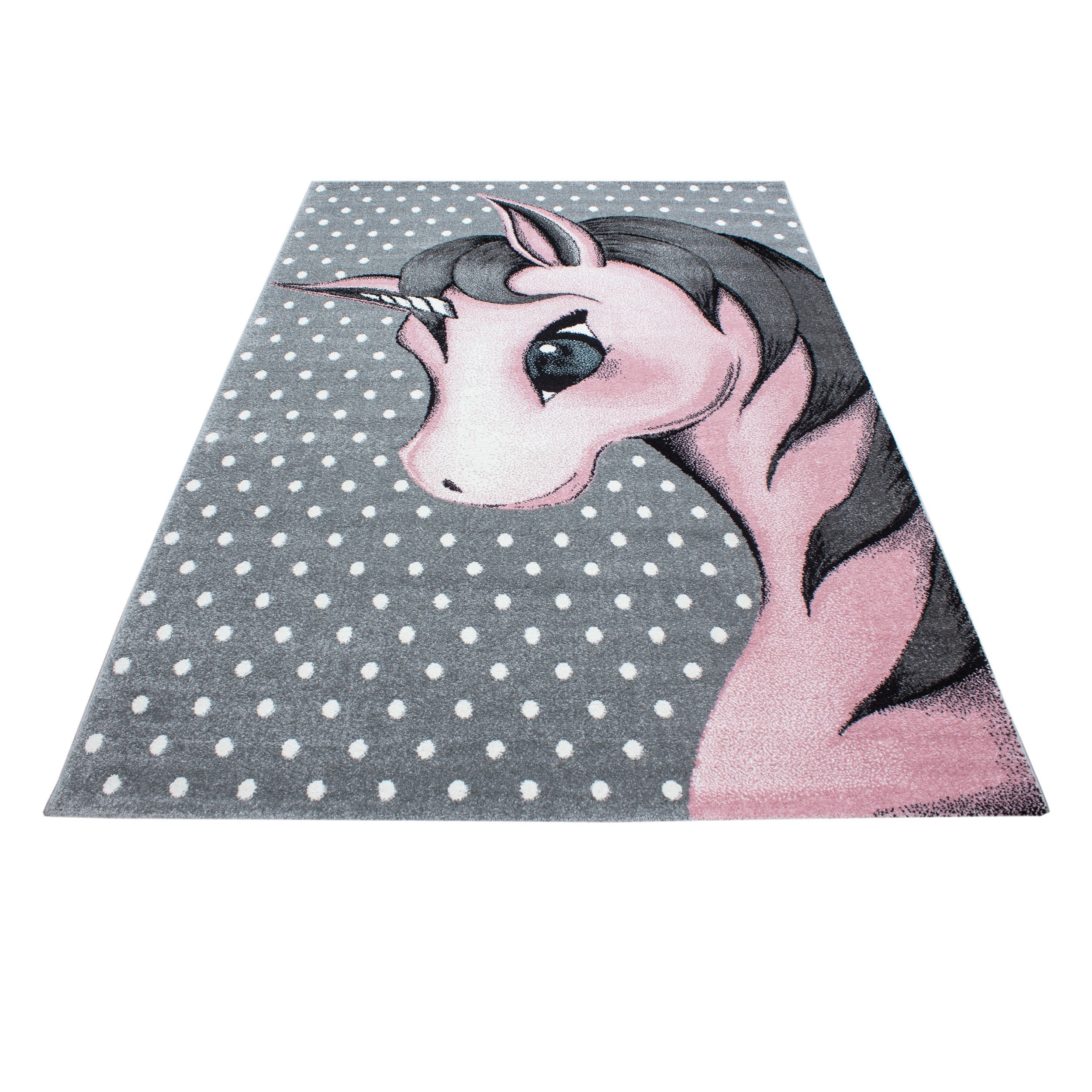 Tapijt Kids - 80x150 - Eenhoorn - Roze  Pochon