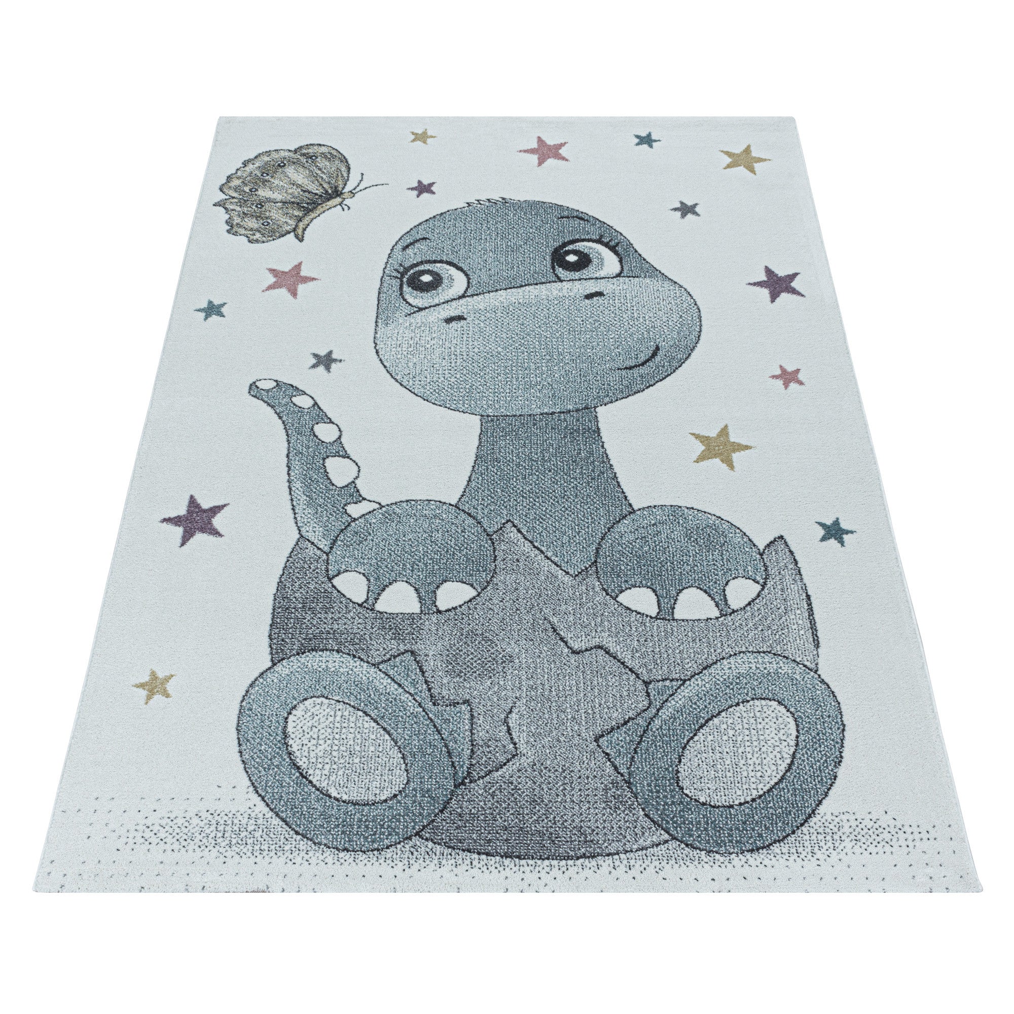 Tapijt Funny - 80x150 - Dinosaurus - Blauw  Pochon