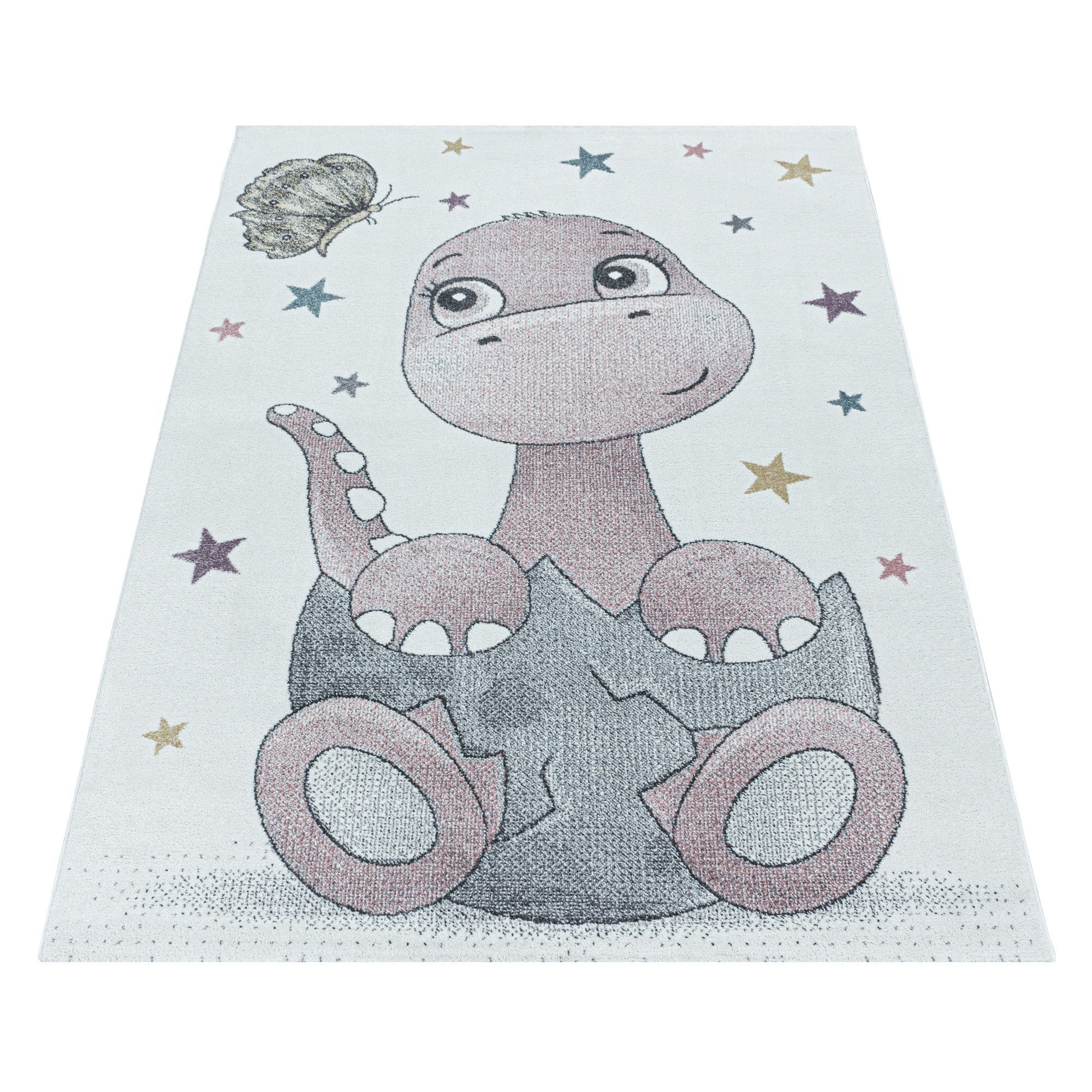 Tapijt Funny - 160x230 - Dinosaurus - Roze  Pochon