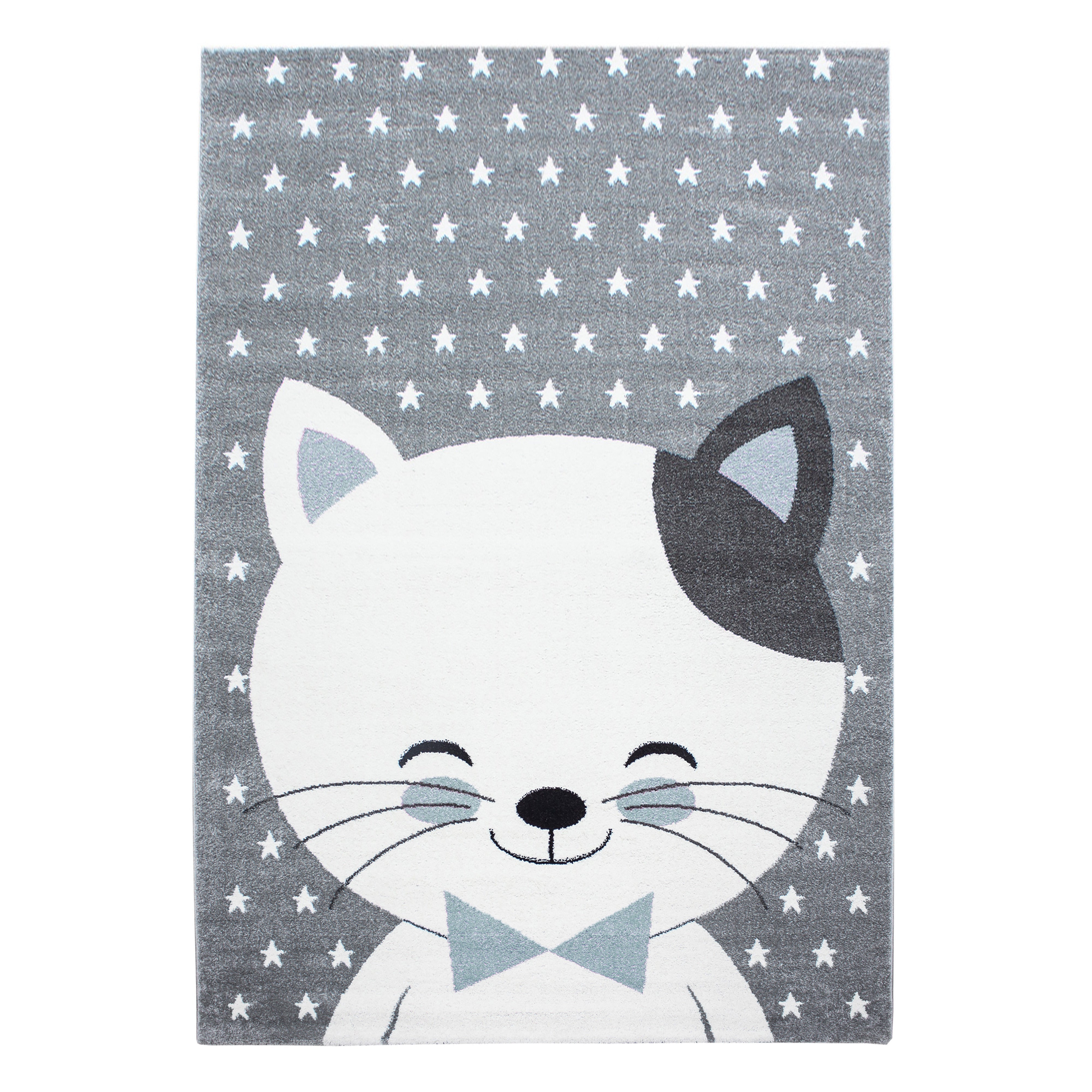 Tapijt Kids - 140x200 - Katten - Blauw  Pochon