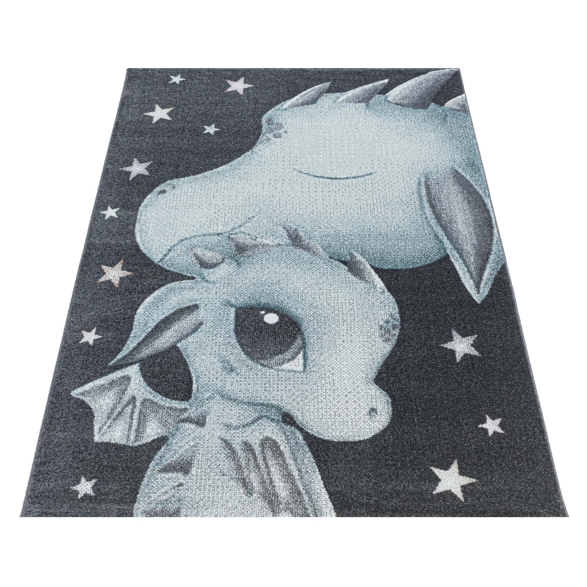 Tapijt Funny - 140x200 - Draak - Blauw  Pochon