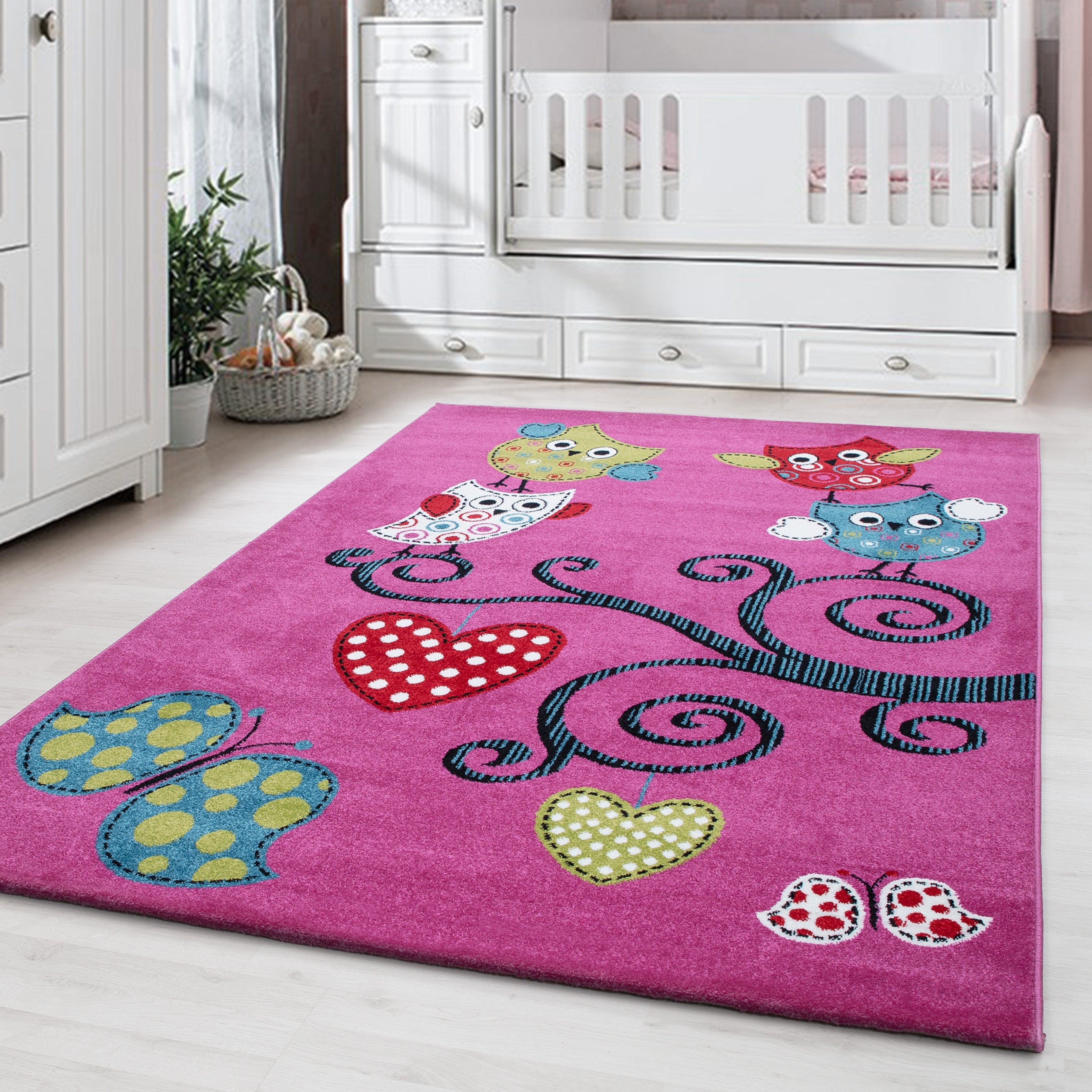 Tapijt Kids - 160x230 - Uil - Paars  Pochon