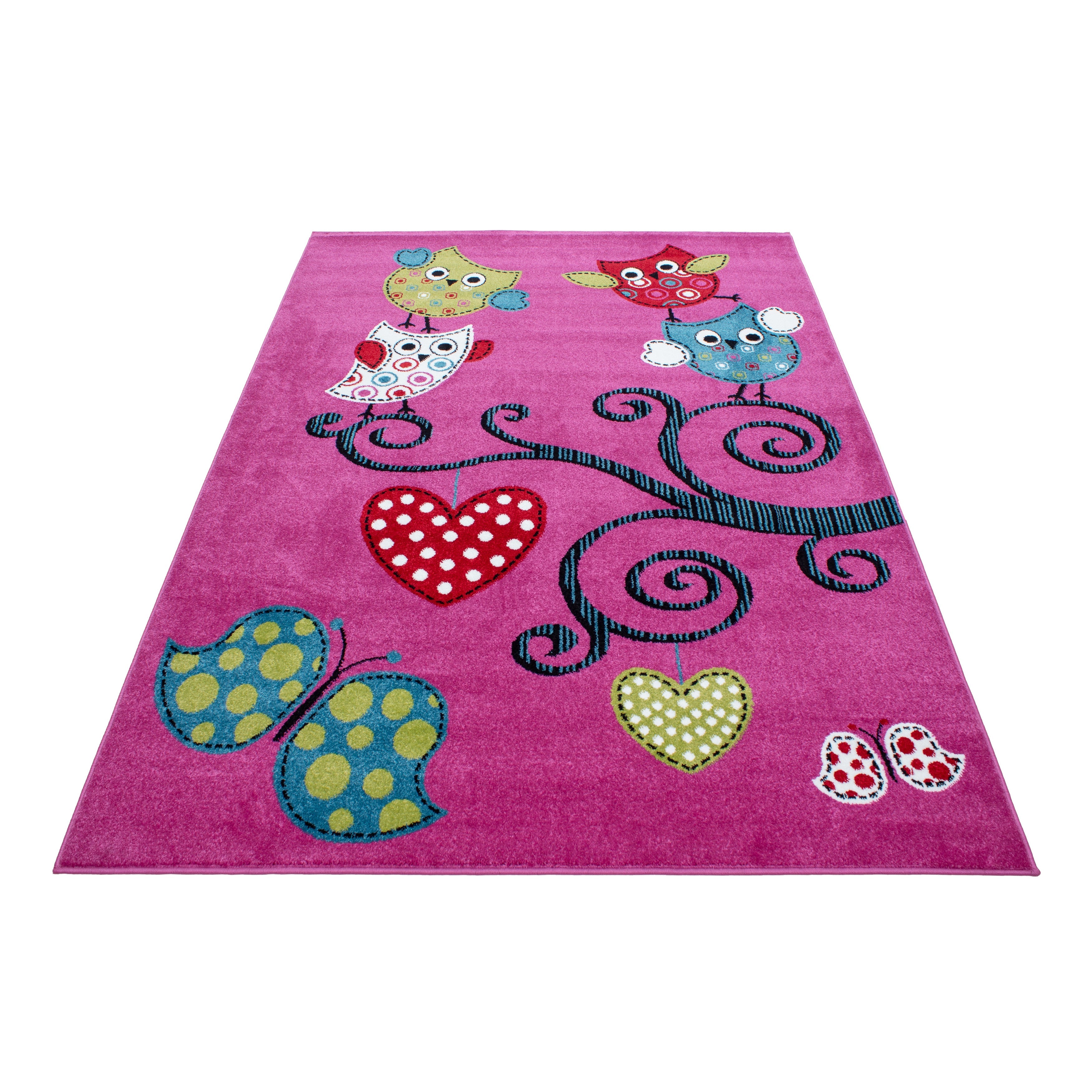 Tapijt Kids - 160x230 - Uil - Paars  Pochon