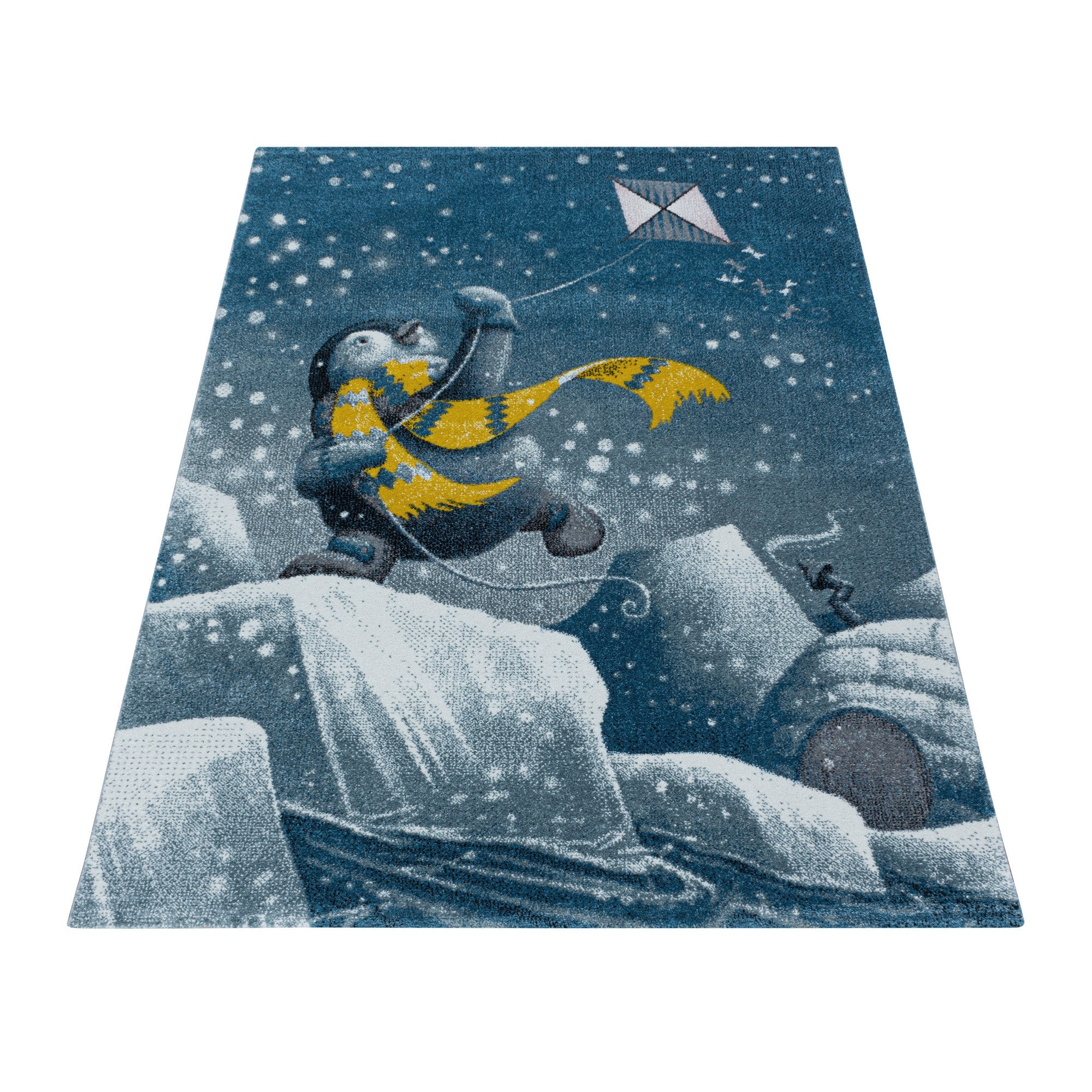 Tapijt Funny - 140x200 - Pinguin - Blauw  Pochon