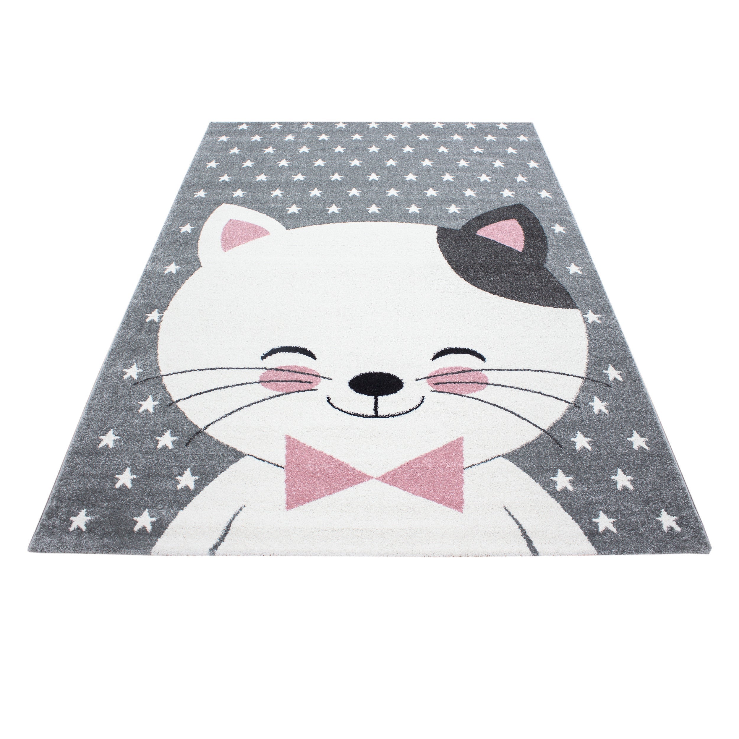 Tapijt Kids - 80x150 - Katten - Roze  Pochon