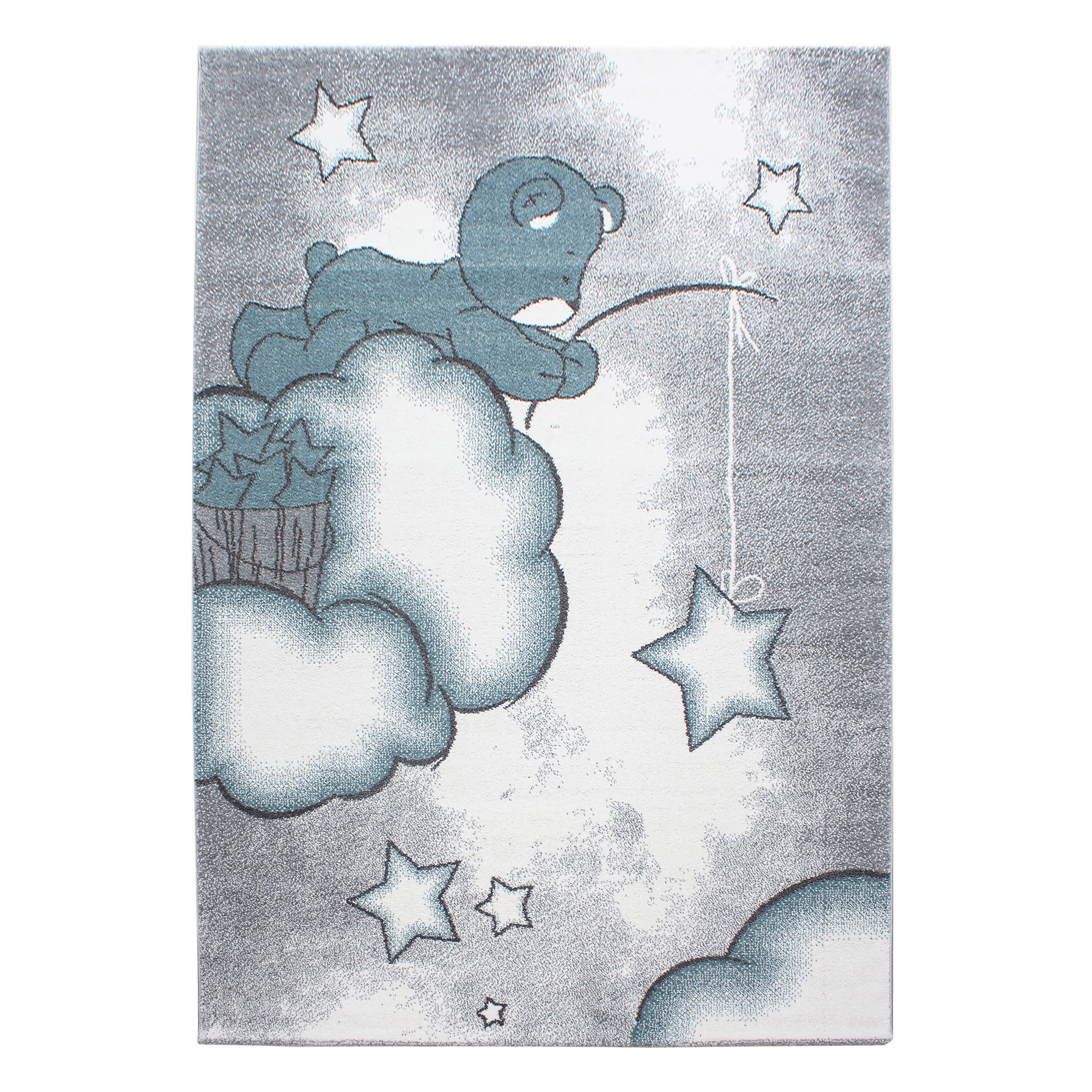 Tapijt Kids - 140x200 - Beer - Blauw  Pochon