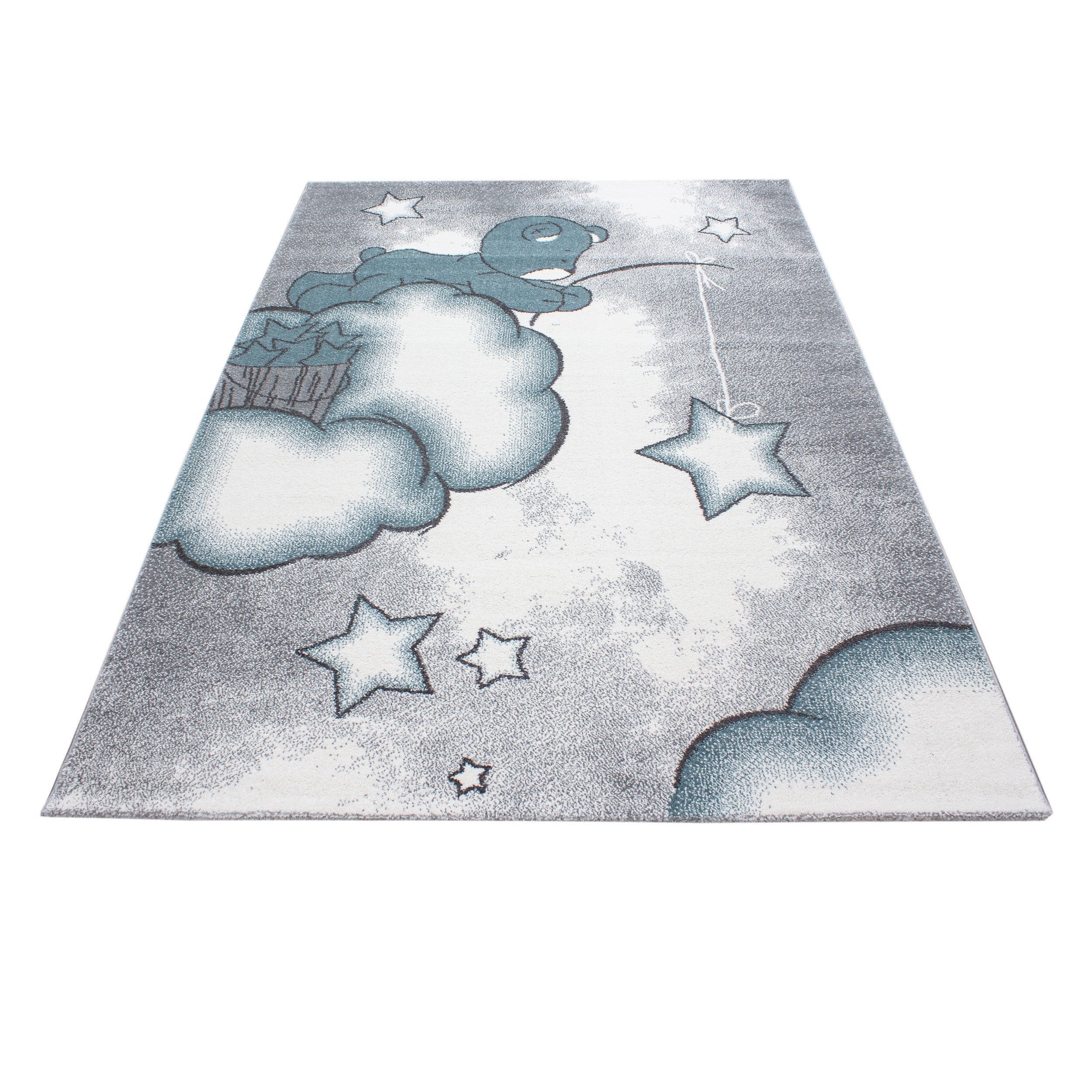 Tapijt Kids - 140x200 - Beer - Blauw  Pochon